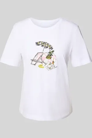 Marc Cain T-shirt z nadrukowanym motywem
