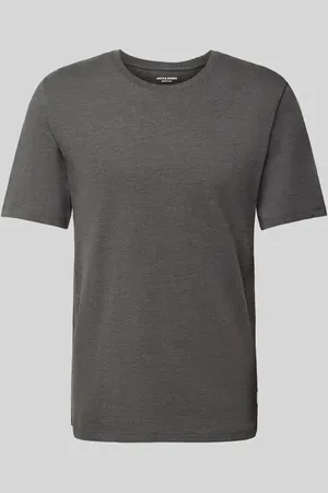 JACK & JONES T-shirt z prążkowanym okrągłym dekoltem
