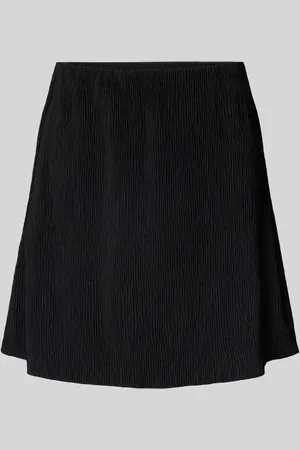 Pieces® Spódnica mini o rozkloszowanym kroju z efektem krepy model ‘FLORA’