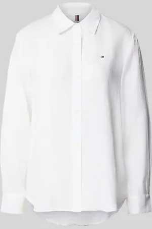 Tommy Hilfiger Bluzka koszulowa o kroju regular fit z czystego lnu