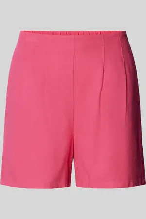 VERO MODA Szorty z wysokim stanem z mieszanki wiskozy i lnu