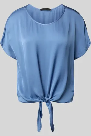 Oui Bluzka o kroju regular fit z wiązanym detalem