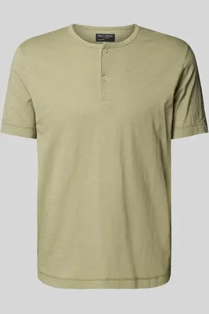 Marc O’ Polo T-shirt z dekoltem henley o kroju regular fit z czystej bawełny