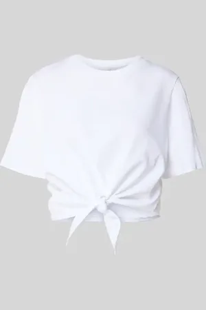 Rich & Royal T-shirt krótki z wiązanym detalem