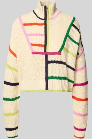 Staud Sweter krótki z dzianiny ze stójką