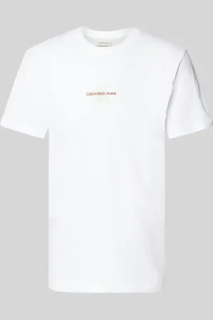 Calvin Klein T-shirt z okrągłym dekoltem i wyhaftowanym logo