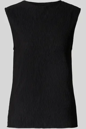 Pieces® Top o kroju slim fit z efektem krepy model ‘FLORA’