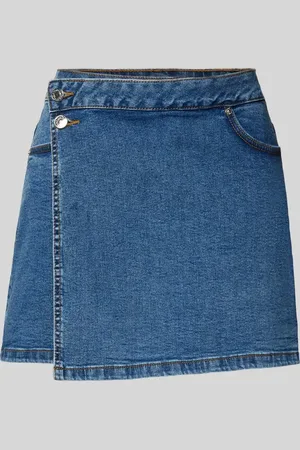 TOM TAILOR Spódnico-spodnie jeansowe o kroju regular fit w stylu kopertowym