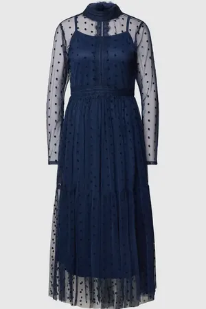 Lace & Beads Sukienka koktajlowa z koronkowym obszyciem