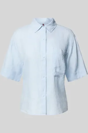 Tommy Hilfiger Bluzka koszulowa o kroju relaxed fit z czystego lnu