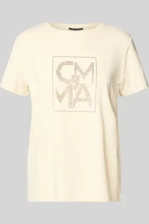 Comma, T-shirt z obszyciem kamieniami stras z logo