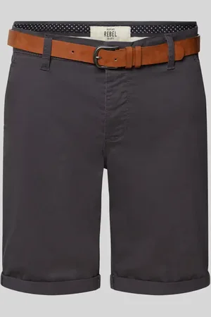 Redefined Rebel Szorty chinosy o kroju regular fit z paskiem model ‘MIKE’