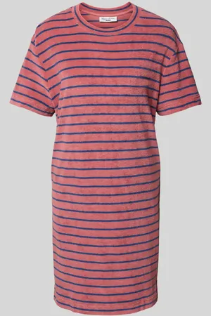 Marc O’ Polo Sukienka T-shirtowa z froty o długości do kolan z okrągłym dekoltem