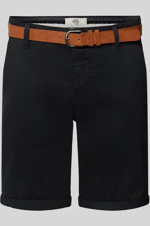 Redefined Rebel Szorty chinosy o kroju regular fit z paskiem model ‘MIKE’