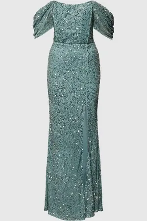 Lace & Beads Sukienka wieczorowa z obszyciem z cekinów i ozdobnych kamieni