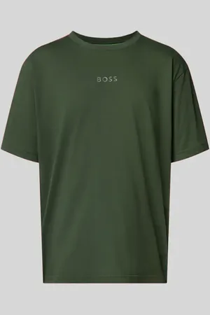 HUGO BOSS T-shirt z nadrukiem z logo i okrągłym dekoltem