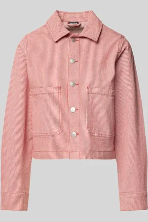 Pieces® Kurtka jeansowa o kroju regular fit z mieszanki bawełny model ‘BILLO’