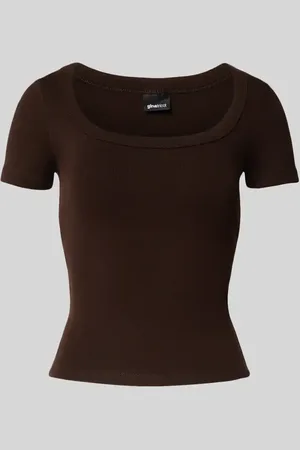 Gina Tricot T-shirt z efektem prążkowania