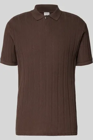 SELECTED Koszulka polo o kroju slim fit z fakturowanym wzorem model ‘JADEN’