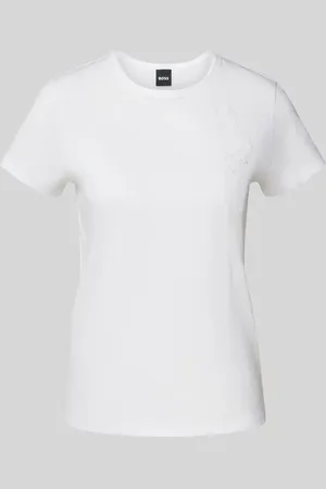 HUGO BOSS T-shirt z detalem z logo model ‘Eventsa’