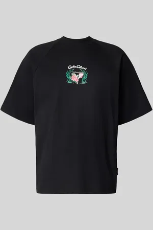 Carlo Colucci T-shirt o kroju oversized z nadrukiem z logo