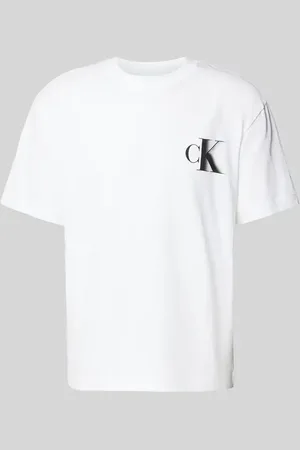 Calvin Klein T-shirt z nadrukiem z logo i okrągłym dekoltem