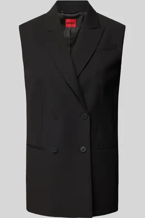 HUGO BOSS Kamizelka z kołnierzem z połami model ‘AMADERA’