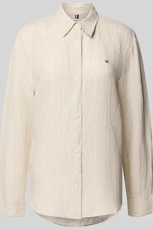 Tommy Hilfiger Bluzka koszulowa o kroju regular fit z czystego lnu
