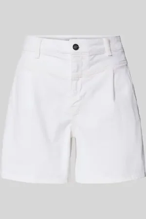 Rich & Royal Szorty jeansowe o kroju relaxed fit z zakładkami w pasie