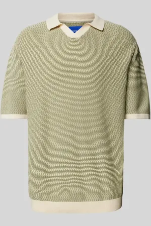 JACK & JONES Koszulka polo kroju regular fit z fakturowanym wzorem model ‘MYKONOS’