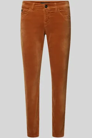 Marc Cain Spodnie o kroju slim fit z ozdobnymi szwami