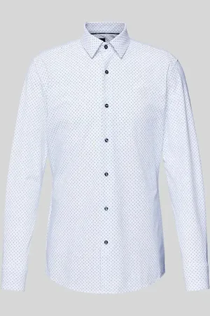 HUGO BOSS Koszula biznesowa o kroju slim fit z kołnierzykiem typu kent
