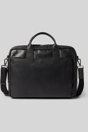 Strellson Torba na laptop z mieszanki skóry z uchwytami model ‘HYDE PARK’