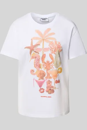 Colourful rebel T-shirt o luźnym kroju z nadrukiem z motywem model ‘Beach Items’