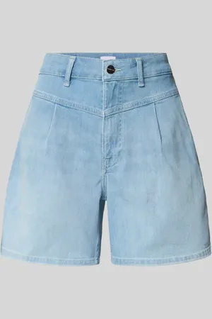 Rich & Royal Szorty jeansowe o kroju relaxed fit z zakładkami w pasie