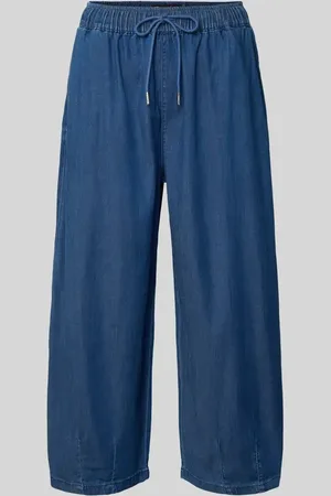 Buena Vista Spodnie materiałowe o rozkloszowanym kroju z imitacji denimu model ‘BARCELONA SUMMER’