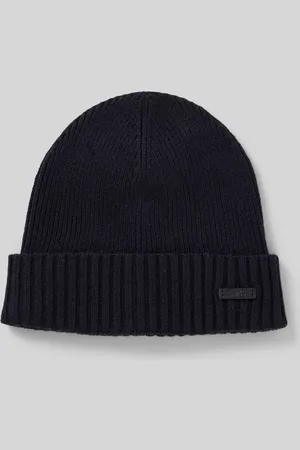 HUGO BOSS Czapka beanie z naszywką z logo model ‘Fati’