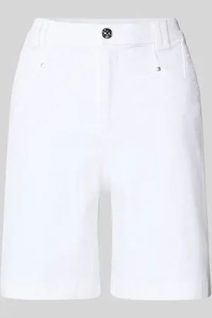 Oui Szorty jeansowe o kroju regular fit z wpuszczanymi kieszeniami