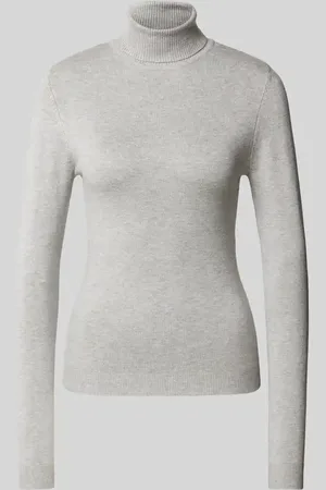 VERO MODA Bluzka o kroju slim fit z mieszanki wiskozy z długim rękawem i golfem model ‘GLORY’