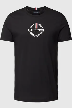 Tommy Hilfiger T-shirt o kroju slim fit z okrągłym dekoltem