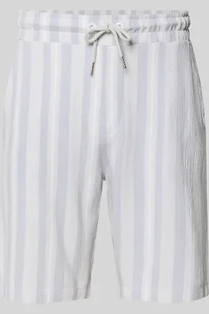 Lindbergh Szorty o kroju relaxed fit z fakturowanym wzorem model ‘terry’