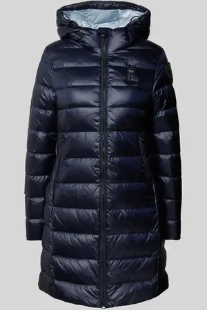 Blauer Kurtka pikowana z detalem z logo