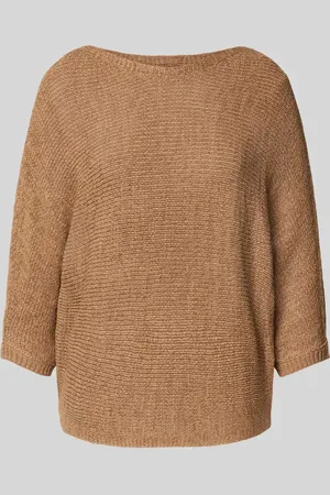 Zero Sweter z dzianiny z dekoltem w łódkę i rękawami o dł. 3/4
