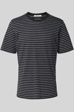 JACK & JONES T-shirt z prążkowanym okrągłym dekoltem