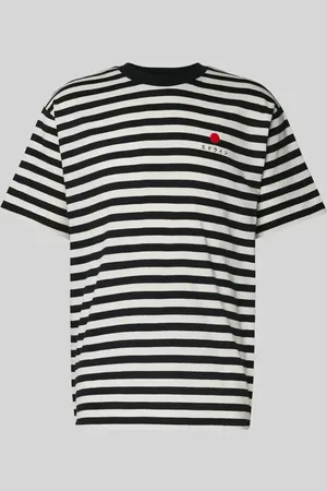 Edwin T-shirt z wyhaftowanym detalami model ‘BASIC STRIPE’