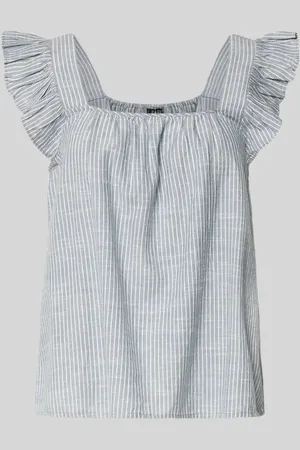 Pieces® Top na ramiączkach o kroju relaxed fit z mieszanki bawełny i lnu model ‘APIA’