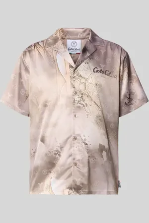Carlo Colucci Koszula casualowa o kroju oversized z kołnierzem z połami