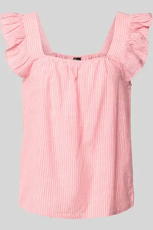 Pieces® Top na ramiączkach o kroju relaxed fit z mieszanki bawełny i lnu model ‘APIA’