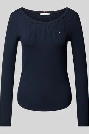 Tommy Hilfiger Bluzka z długim rękawem i prążkowaniem