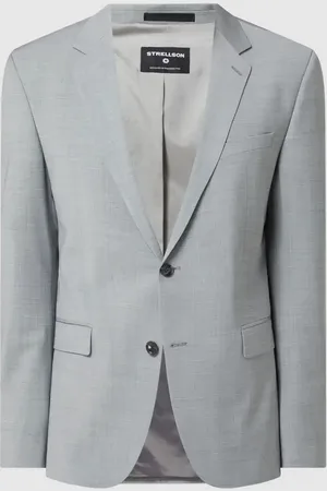 Strellson Marynarka zapinana na 2 guziki o kroju slim fit z dodatkiem streczu model ‘Aidan’